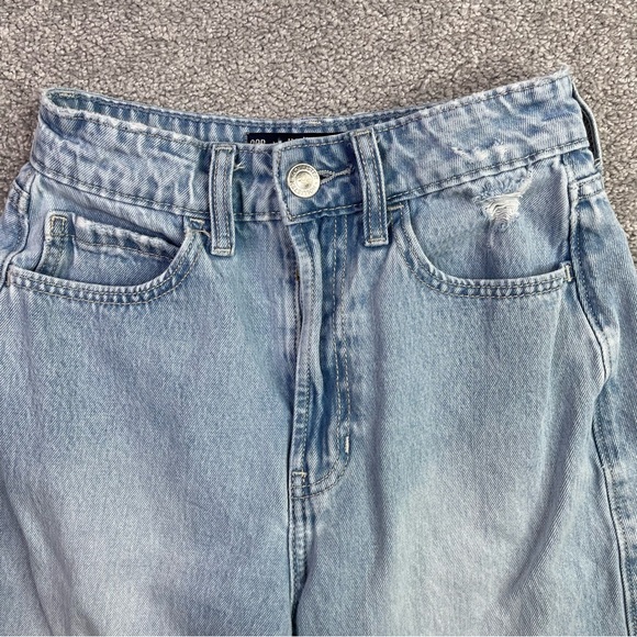 Hollister Jeans Women’s 24 Blue Baggy Wide Leg Ultra High Rise Light Wash Cotton - Picture 4 of 12